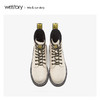westory2019冬新款加绒加厚保暖马丁靴女真皮粗跟中性帅气鞋2019冬新款W29DS80841 商品缩略图1