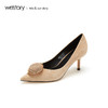 westory2019秋冬新品盘扣通勤高跟鞋女细跟优雅舒适W29CE70301 商品缩略图0