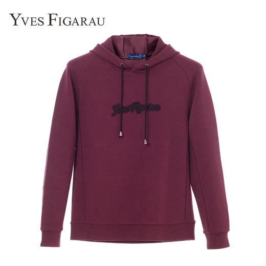 YvesFigarau伊夫·费嘉罗秋冬男士简约舒适商务职场带帽休闲长袖T恤860902 商品图1