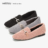 westory2019春季新款平底毛毛鞋女舒适圆头时尚豆豆鞋W29AM70268 商品缩略图3