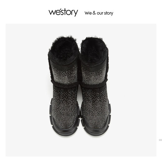 westory满星中筒时尚雪地靴女加厚保暖防滑2019年冬新W29DS80661 商品图1