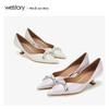 westory2020春季新品水钻尖头小猫跟高跟鞋女中跟W20AE51531 商品缩略图4