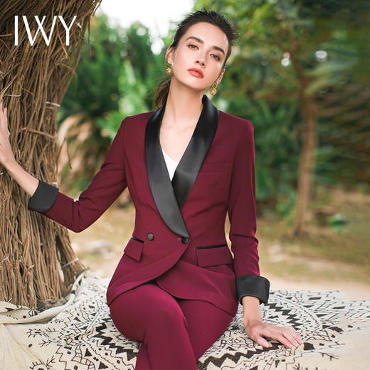 IWY/酒红色西服套装CP307 商品图4