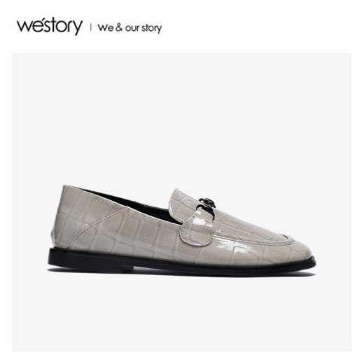 westory2020春季新款圆头深口皮质凉拖鞋女平底穆勒鞋W20AM51571 商品图4