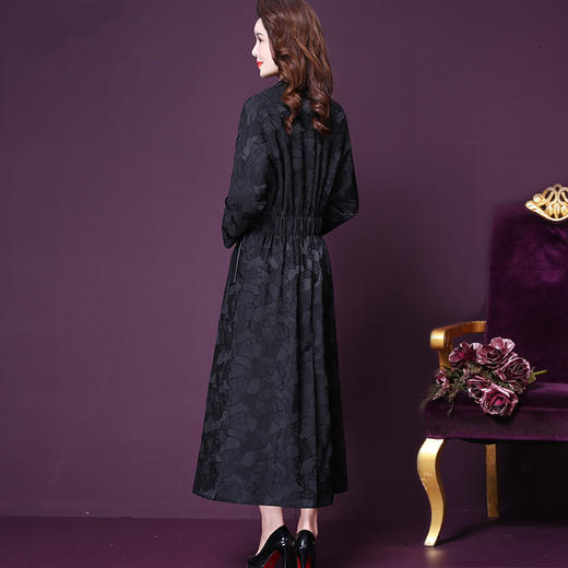 WXY-F047新款真皮翻领拼接韩版宽松贵夫人外套 商品图1