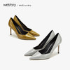 westory2019夏秋款新品蛇皮尖头高跟鞋女细跟西式婚鞋W29CE70202 商品缩略图0