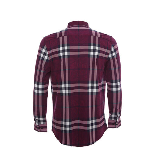 YvesFigarau伊夫·费嘉罗春夏100%棉商务休闲格纹舒适透气长袖衬衫622360 商品图1