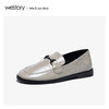 westory2020春季新款圆头深口皮质凉拖鞋女平底穆勒鞋W20AM51571 商品缩略图3