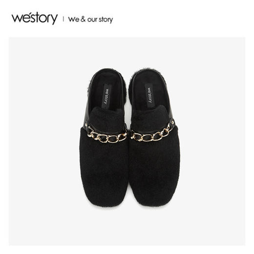 westory2020春季新品毛毛鞋时尚拖鞋女W20AH51721 商品图2