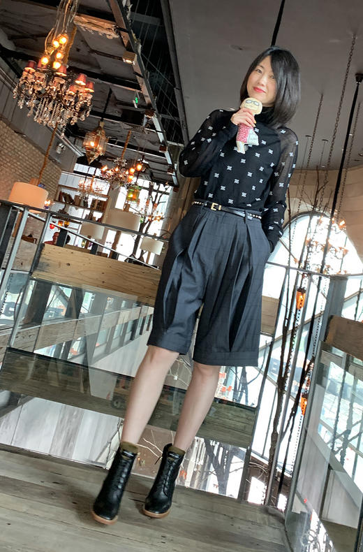 westory羊皮冬靴女2019秋冬新款粗跟短靴方头舒适百搭W29DS80261 商品图1