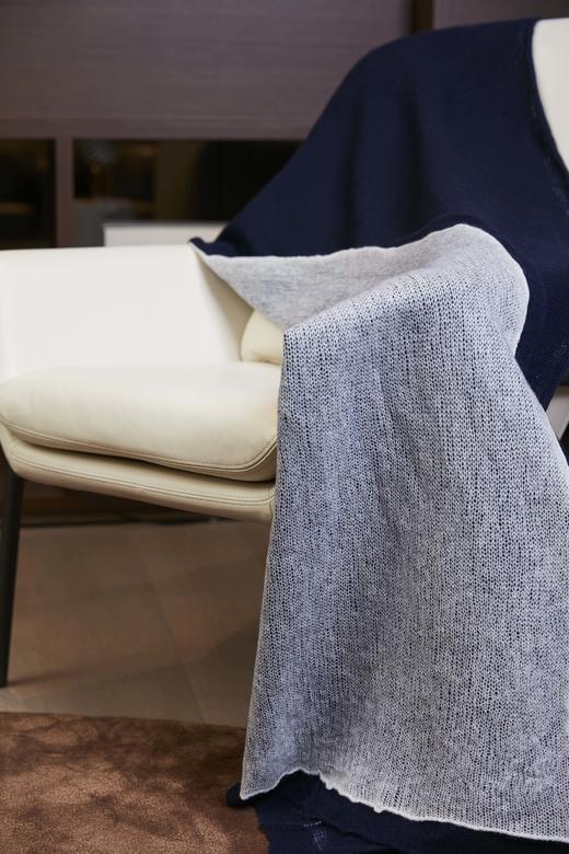 针织羊绒夹层毛毡披肩 SJF92P616N 商品图3