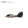westory2019新款方形扣浅口单鞋女平底舒适百搭豹纹W29AH50601 商品缩略图3