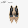 westory2019秋冬新品盘扣通勤高跟鞋女细跟优雅舒适W29CE70301 商品缩略图3