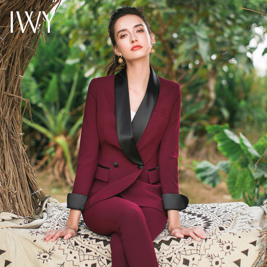 IWY/酒红色西服套装CP307 商品图3