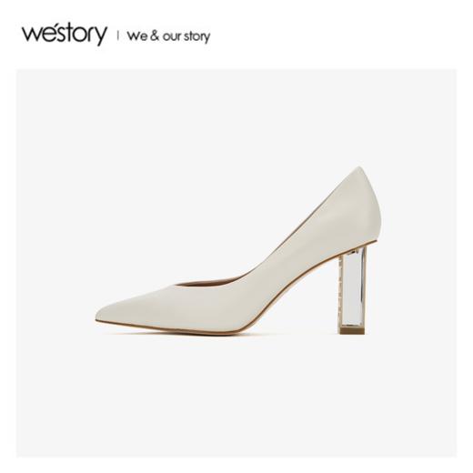 westory2020春季新品尖头高跟鞋女方跟W20AE51541 商品图3