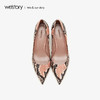 westory2019夏秋新品蛇皮纹尖头高跟鞋女社交优雅性感W29CE70281 商品缩略图1