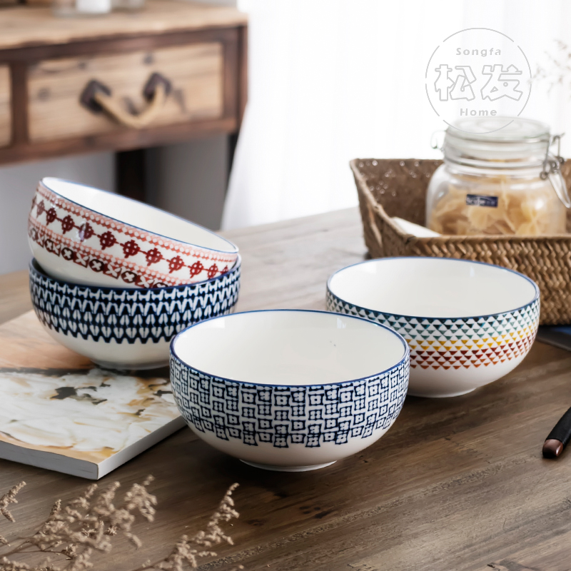 波西米亚系列6寸窝型碗汤碗面碗