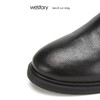 westory骑士高靴粗跟后拉链牛皮面真皮女鞋2019年冬新W29DQ80621 商品缩略图2