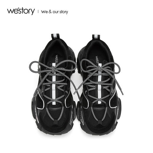 westory2019秋冬新款女厚底松糕老爹撞色熊猫鞋运动鞋W29CM70671 商品图0
