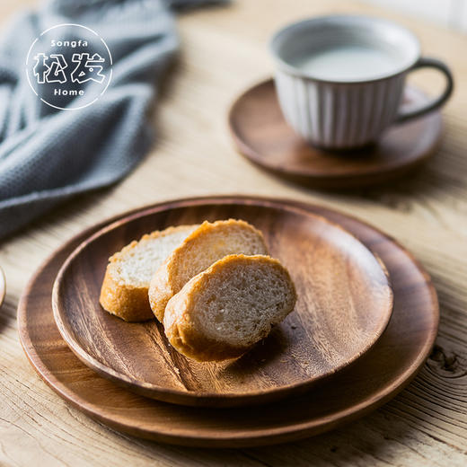 实木圆形托盘 水果盘宝宝吃饭餐盘相思木盘子 商品图1