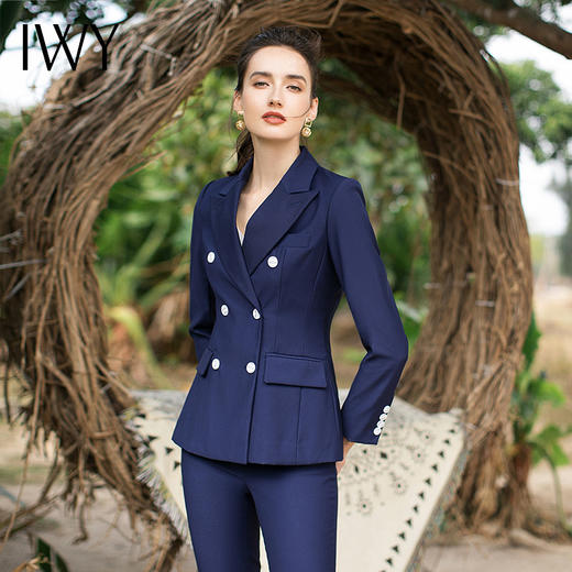 IWY/高圆圆-[完美伴侣]明星同款藏青色西服套装CP369 商品图1