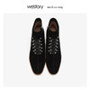 westory绑带时装真皮短靴女高粗跟鞋尖头 2019冬季新品W29DS80581 商品缩略图1