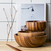 圆形木碗手工复古大号实木泡面碗日式成人儿童饭碗 商品缩略图3
