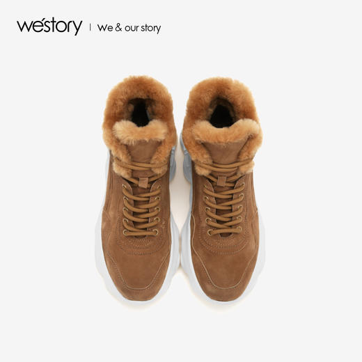 westory2018年雪地靴运动款厚底靴子绒里绒面女冬靴W284S81181 商品图1