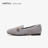 westory2019春季新款平底毛毛鞋女舒适圆头时尚豆豆鞋W29AM70268 商品缩略图1