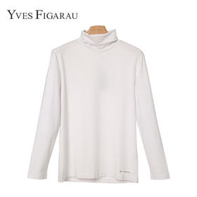 YvesFigarau伊夫·费嘉罗秋冬男士简约舒适修身透气打底商务休闲长袖T恤860911