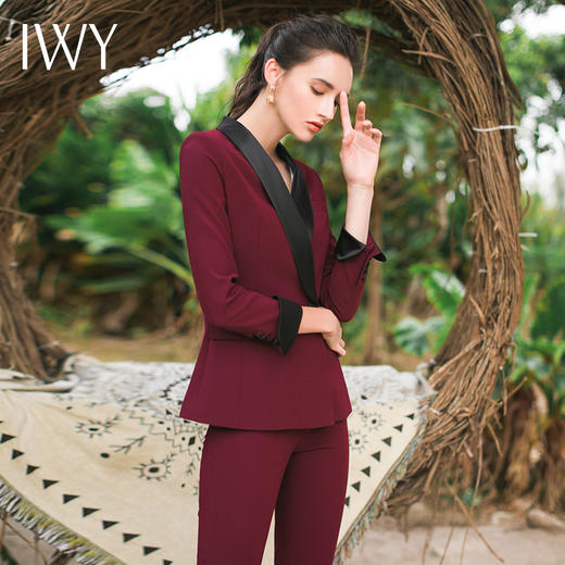 IWY/酒红色西服套装CP307 商品图1