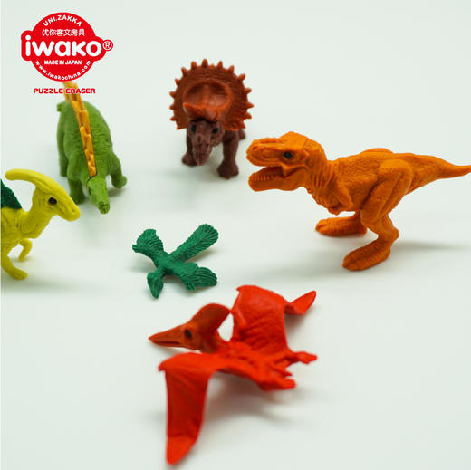 IWAKO学生动物系列橡皮擦 日本进口趣味仿真造型恐龙海洋动物水族馆儿童手账文具礼物文创 商品图1