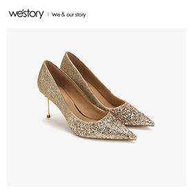 westory2020春季新品婚鞋西式尖头高跟鞋女细跟W20AE51511