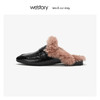 westory毛毛穆勒拖鞋乐福懒人鞋百搭时尚2019年秋冬新W29CM70581 商品缩略图2
