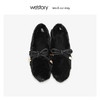 westory浅口貂毛皮毛毛乐福鞋女蝴蝶结 2019年冬季新品W29CE70751 商品缩略图1