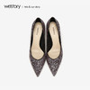 westory2019春夏星空浅口单鞋女尖头优雅宴会高跟鞋W29AE50171 商品缩略图4