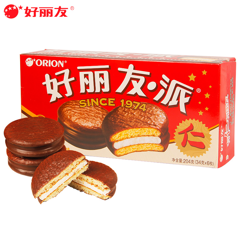 204g好丽友6P新巧克力派