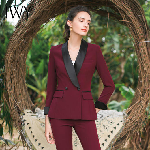 IWY/酒红色西服套装CP307 商品图8