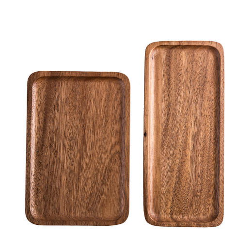 日式木质木纹盘子长方形托盘家用水果盘西餐牛排盘 商品图4