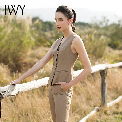 IWY/驼色西服马甲三件套cpm193077 商品图6