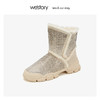 westory满星中筒时尚雪地靴女加厚保暖防滑2019年冬新W29DS80661 商品缩略图3