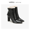 westory2018年冬季新款短靴粗跟时尚冬靴子女W284S80631 商品缩略图2