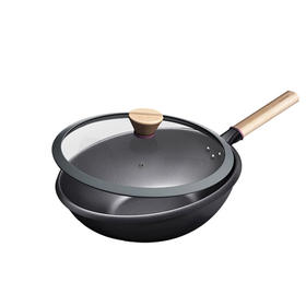 康巴赫防溢节能30cm炒锅家用煤气灶电磁炉专用锅炒菜锅