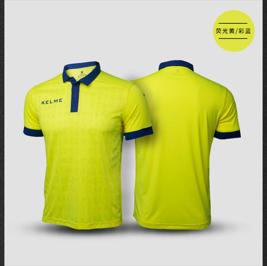卡尔美运动休闲男成人足球短袖训练POLO衫夏季t恤定制 商品图2