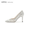 westory2019新款尖头高跟鞋女细跟水钻西式婚鞋女鞋W29AE50301 商品缩略图3