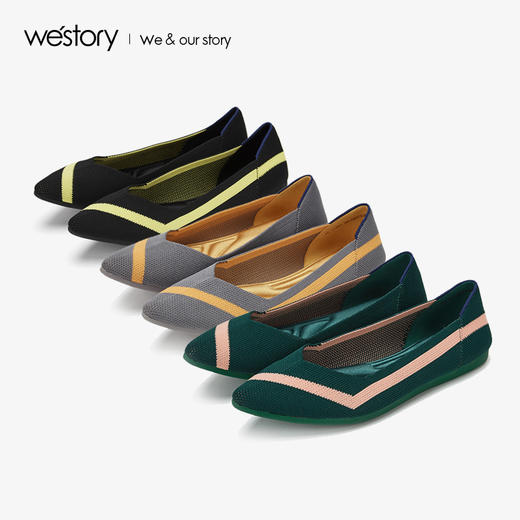 westory2019秋季新品时尚撞色单鞋女休闲舒软W29CE70451 商品图3