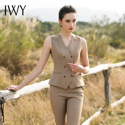 IWY/驼色西服马甲三件套cpm193077 商品图7