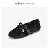 westory浅口貂毛皮毛毛乐福鞋女蝴蝶结 2019年冬季新品W29CE70751 商品缩略图0