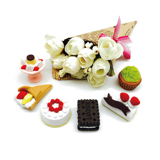 IWAKO学生甜品系列橡皮擦 日本进口趣味拼装仿真造型多款式法式甜品饼干儿童手账文具礼物文创 商品图4