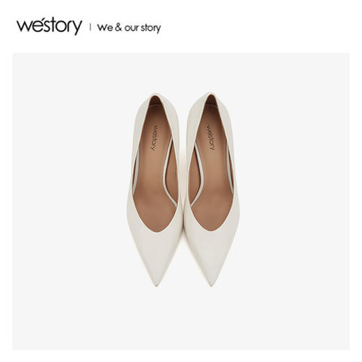 westory2020春季新品尖头高跟鞋女方跟W20AE51541 商品图2